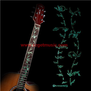 #MU1288-6 Guitar Fret Inlay Stickers Green Tree